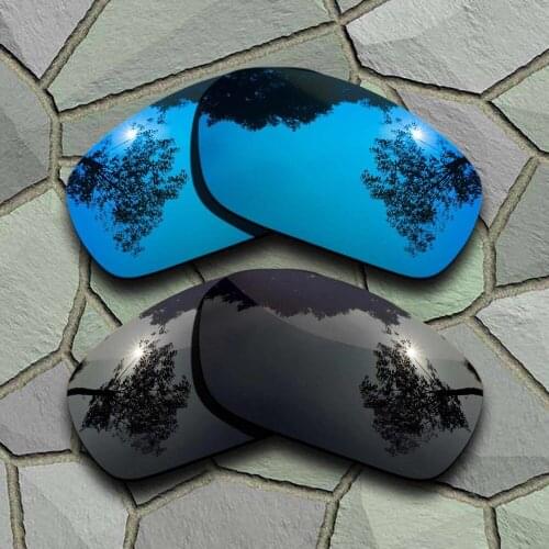 Grey Black&Sky Blue Sunglasses Polarized Replacement Lenses for Oakley Jawbone