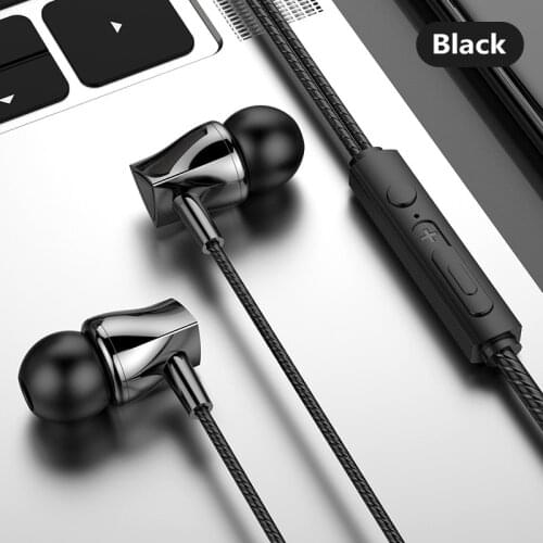 Portable Sports Earphone With Microphone 3.5mm In-Ear Headphones Stereo Earbuds Headset For Computer Xiaomi Phone MP3 Audio
