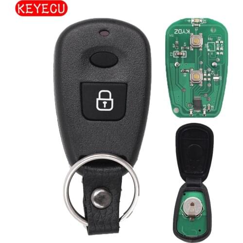 KEYECU Remote Key Fob 2 Button 433MHz for Hyundai Santafe Elantra 2002-2006 FCC ID: OSLOKA-510T