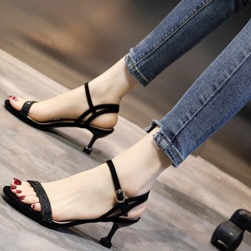 Women Gladiator Sandals Nice Vintage High Heels Summer Strap Wedding Sandals Female Shape Design Shoes Ladies Pumps Heels Women
