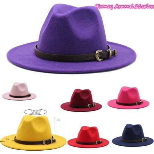 Lavender fedoras hat Panama felt hat for women jazz hat fedora hat lady fashion hat women fedoras women hats with chains