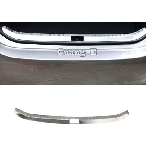 Car styling body Stainless Steel inner Rear Bumper trim plate frame trunk pedal 1pcs For Toyota Corolla Altis 2014 2015 2016