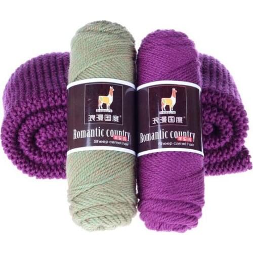 Knitted Thick DIY Wool Yarn Sweater bulky hand lot of 4ply Knitting NEW 100g Camel Alpaca wholesale HAND Quality Sale Crochet