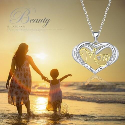 BONISKISS Classic 100% 925 Sterling silver ladies Necklace Pendant Luxury Woman Silver Necklace Fine Jewelry Mothers Day Gift