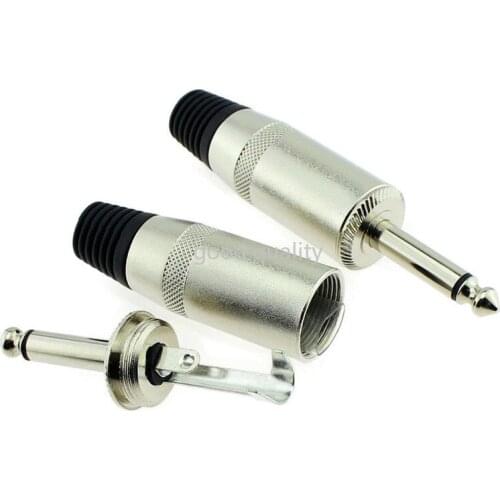 4pcs High-quality Desktop XLR Microphone Plug 6.5mm Metal Jack 6.35mm Single Sound Big Two Core Audio Connector