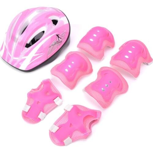 7pcs Kids Children Outdoor Sports Protective Gear Knee Elbow Pads Riding Wrist Guards Roller Skating Safety Protection