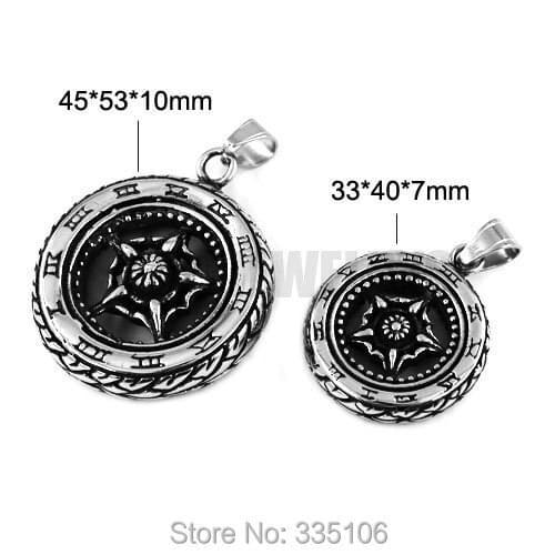 Free shipping! Motor Biker Tire Pendant Stainless Steel Jewelry Classic Rudder Biker Men Pendant SWP0344