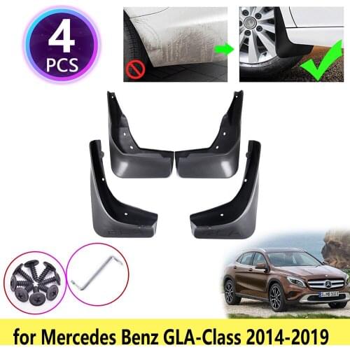 4 PCS for Mercedes Benz GLA Class W156 2014 2015 2016 2017 2018 2019 Mudguards Mudflaps Fender Guards Mud Splash Car Accessories