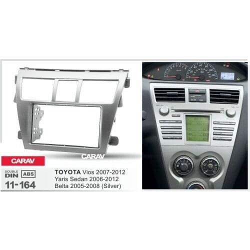 CARAV 11-164 Top Quality Radio Fascia for TOYOTA Vios 2007-2012, Belta,Yaris Sedan Stereo Fascia Dash CD Trim Installation Kit
