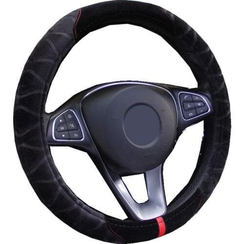 Universal Car Steering Wheel Cover Wrap Volant Fashion 6 Colors Plush Soft Comfortable Braid on the Steering wheel Car Styling
