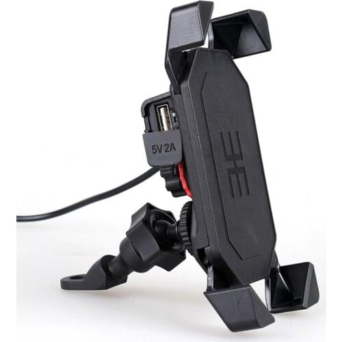 Black Motorcycle Handlebar Mobile Phone Holder Bracket Motocross Bicycle Cell Phone GPS Mount Motorbike Accessories