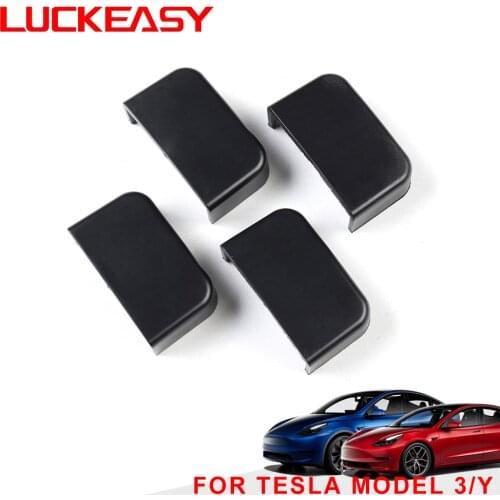 LUCKEASY For tesla model 3 model Y 2017-2021modified rear seat slide rail anti-kick to prevent cuts soft rubber plug accessories