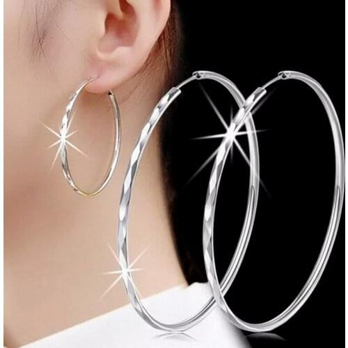 Eakvalin 2021 New Trendy Korean Hoop Earrings Women Drop Ear Ring Boho Chinese Fashion Earings Marry Jewelly Gifts