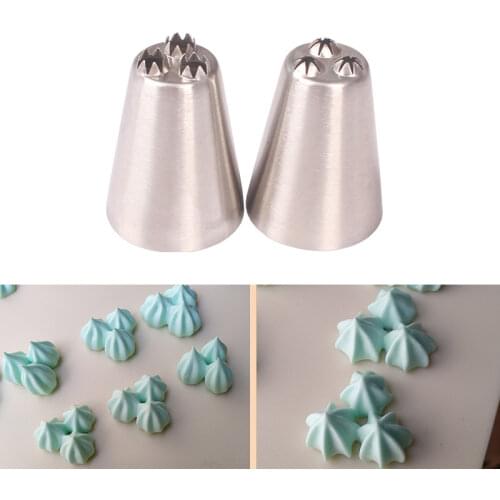 F07 F08 3-Hole Star Decorating Mouth Stainless Steel Baking Tools Cake Cream Decoration