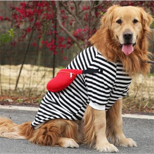 Dog T-shirt Spring Summer Dog Clothes Tee Shirt Samoyed Husky Labrador Golden Retriever Clothing Big Large Pet Costume Outfit