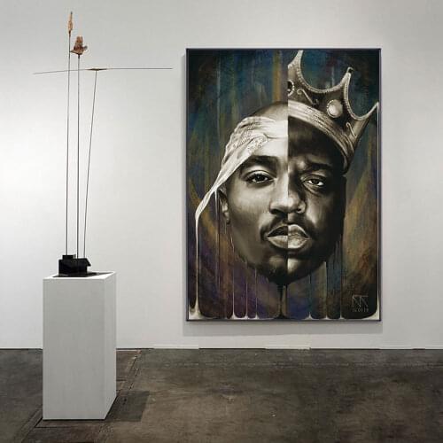 Hip Hop King Canvas Painting Poster Print Wall Art Picture For Living Room Home Decor Wall Decoration Frameless