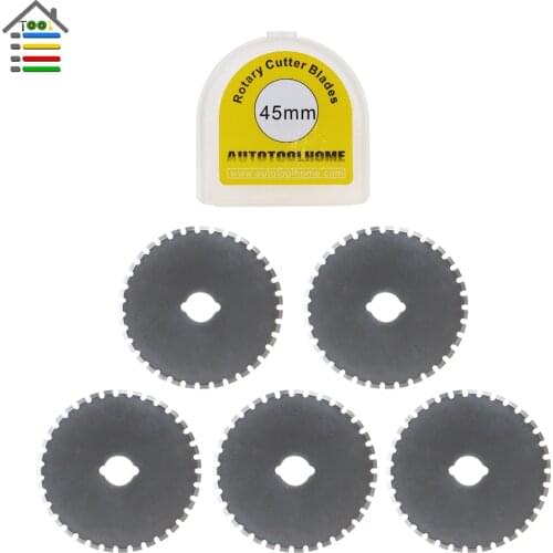 5 Pack 45mm Rotary Cutter Blades Skip Blade Perforator Rotary Cutter Blades Fits Fiskars Olfa for Paper Crochet Edge Projects