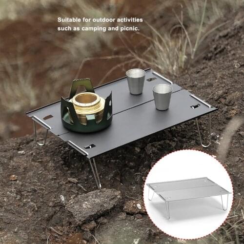 Mini Outdoor Table Portable Folding Aluminum Alloy Camping Table Hiking Traveling Outdoor Picnic Desk Barbecue Accessories