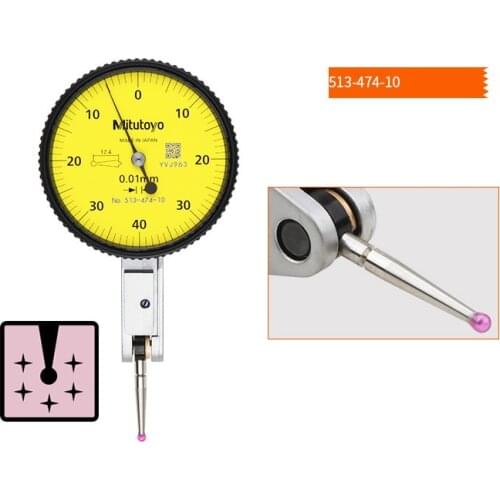 MITUTOYO 513-474-10E TI-113ERX Measuring Range 0.8mm/0.01 0-40-0 Ruby Probe Lever Indicator Japan made