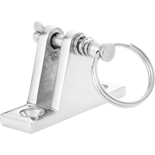 Stainless Steel Boat 90 Degree Deck Hinge & Screws Fitting Quick Release Pin Bimini Boat Top Deck Hinge Mounting Bracket Marine