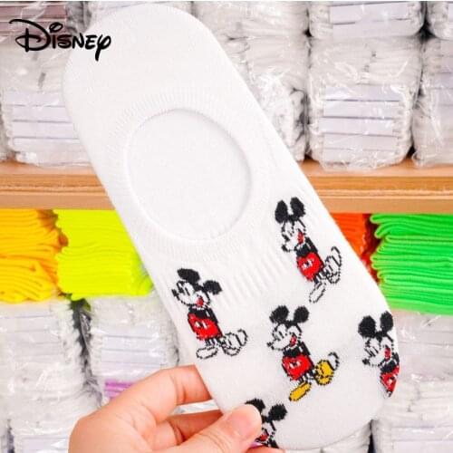 Disney ladies socks cartoon sweet Mickey Mouse pattern cotton socks female models large size casual socks
