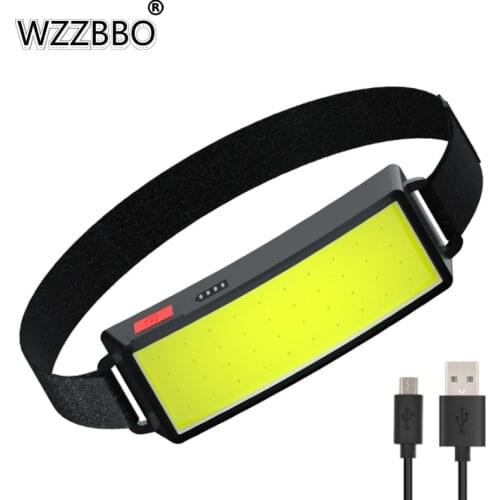 New Style COB Headlight USB Rechargeable Light LED Floodlight Outdoor Camping Head-mounted Strong Headlight