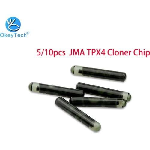 OkeyTech 5/10pcs Original JMA TPX4 Cloner Glass Transponder Blank Chip Can Replace TPX3 Unlocked Auto Car Key Copy Cloner Chip
