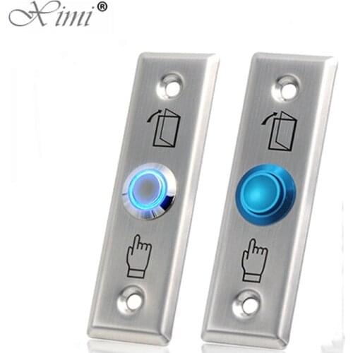 NO/NC/COM Stainless Steel Switch LED light Exit Button Several Colors Exit Switch Door Button For Access Control System