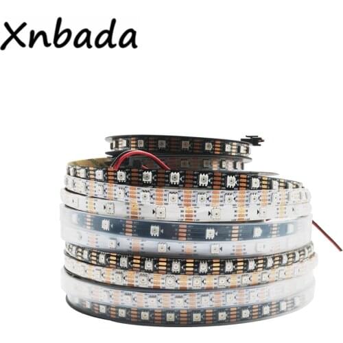 DC12V WS2815(WS2812B WS2813 Update) RGB Led Pixel Strip,Individually Addressable White/Black PCB Dual-signal Led Light