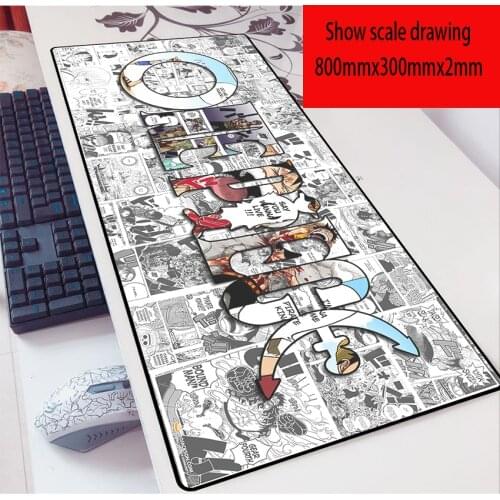 One Piece Anime Large Lock Edge Mouse Pad Computer Mousepad 80x30cm Gaming Padmouse Gamer Laptop Keyboard Mouse Mats Dropship