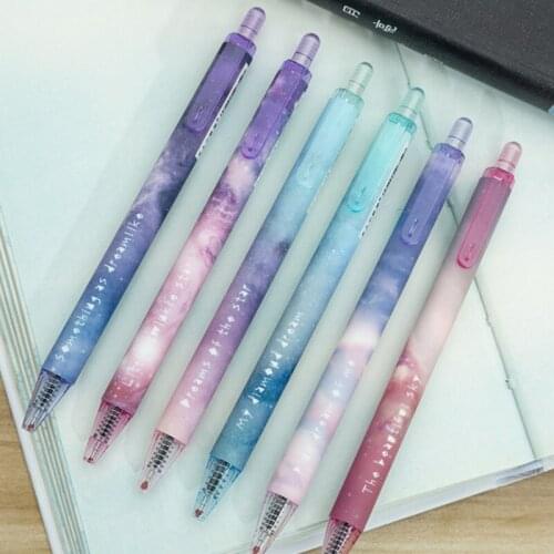 Pen Gel Dream Ballpoint Star Black Color School Pens for Writing Signature Gift Stationery Office Supplies