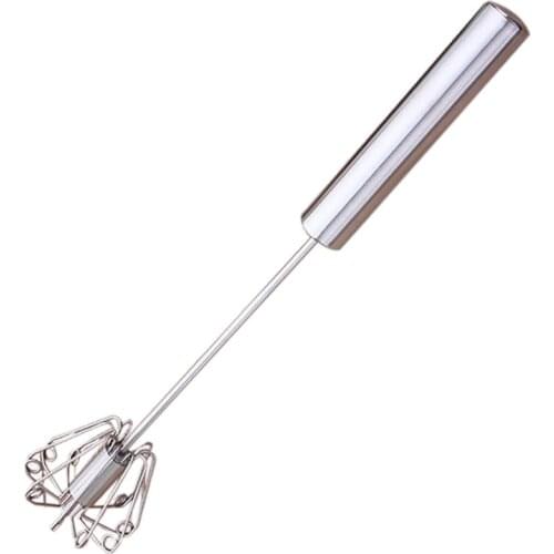 Stainless Steel Hand Pressure Rotating Semi-Automatic Mixer Coffee Milk Mixing Eggbeater Handheld Mixer Kitchen Cooking Tools