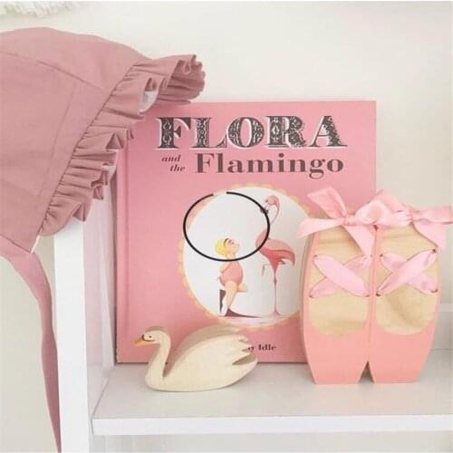 Nordic Wooden Ballet Shoes Decoration Kids Room Decorative Photography Childrens Clothing Photography Props Christmas Gifts