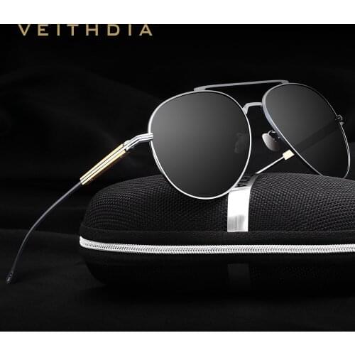 VEITHDIA Fashion Brand Unisex Designer Aluminum Men Sun Glasses polarized Mirror Male Eyewear Sunglasses For Women Men 6696