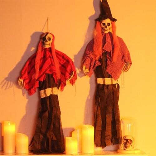Halloween Scary Skull Flying One-eyed Pirate Witch Robe Pendant Haunted House Decoration Festival Supplies