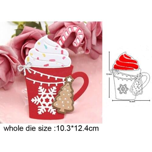 Christmas Cake Cup Metal Cutting Dies 2020 For DIY Scrapbooking dies Embossing die cuts Craft Paper/Photo Cards Stencils dies