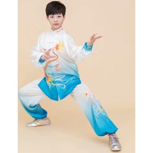Wushu taichi taiji clothes changquan uniform Martial arts competition clothing embroidered kungfu nanquan taolu clothes uniform