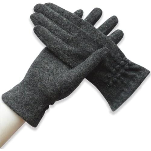 Winter Women Gloves Cashmere Wool New Thick Warm Touch Screen Ladies Gloves Spring Autumn Soft Elegant Winter Mittens Gloves