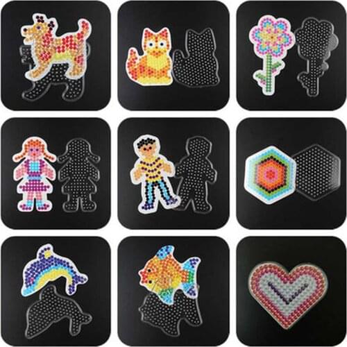 10Pcs/Set Hama Beads 5mm pegboards Patterns 3d puzzle Templates for Hama Beads Toy Educational Toys for Children Handmade Art