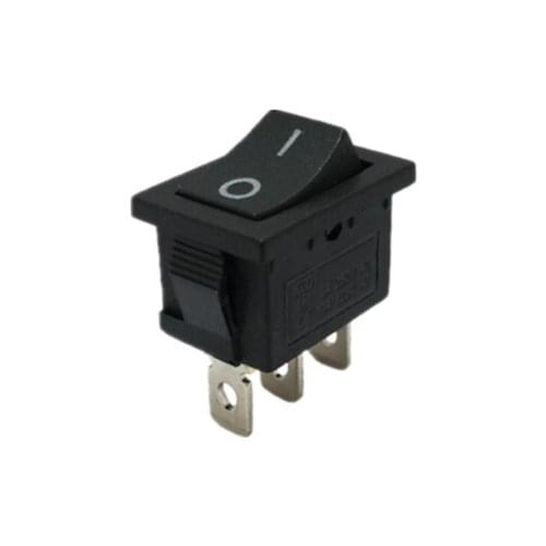 10pcs/lot 21*15mm 3PIN SPST switch on off Snap-in ON OFF Position Snap 6A 250V Boat Rocker Switch Copper feet KCD1