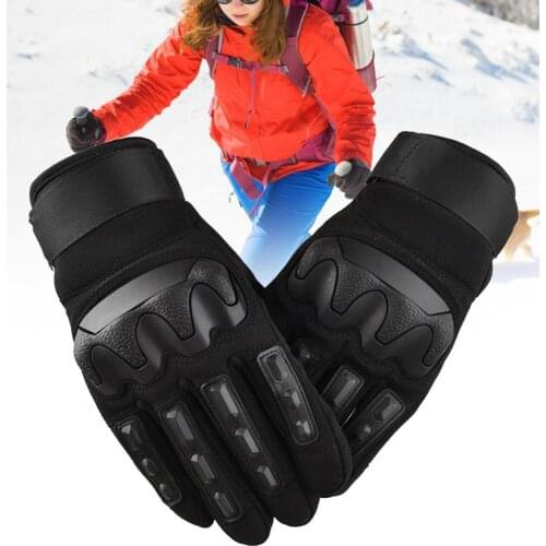 2Pcs Gloves Wear-resistant Anti-slip Microfiber Faux Leather Portable Full Finger Hand Protector for Cycling