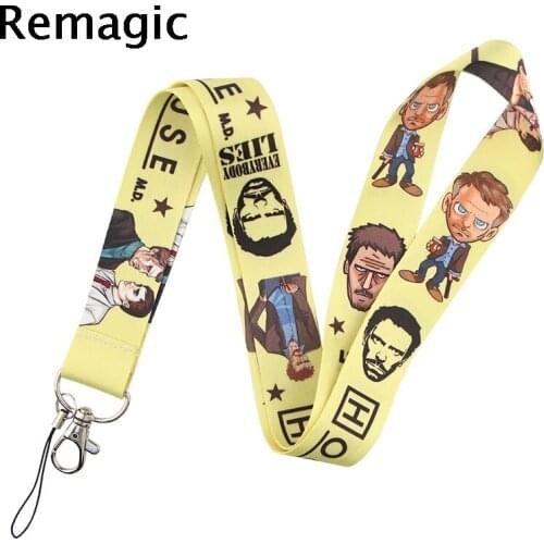20pcs House M.D Lanyards Cool Neck Strap webbings ribbons Phone Keys ID Card Holder Lanyard For Keys DIY Hang Ropes