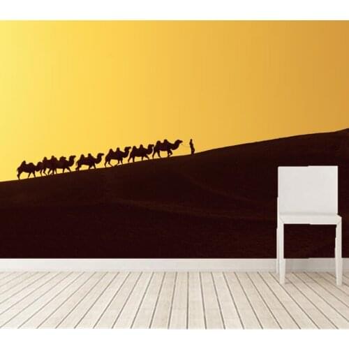 Custom 3D murals,papel de parede Desert Camels Silhouette nature wallpaper,bar living room sofa TV background bedroom wallpaper