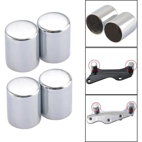 4 Pcs Mirror Chrome Point Docking Hardware Covers Kit Fit For Harley CVO Limited FLHTKSE Fat Boy Softail FXST 84-18