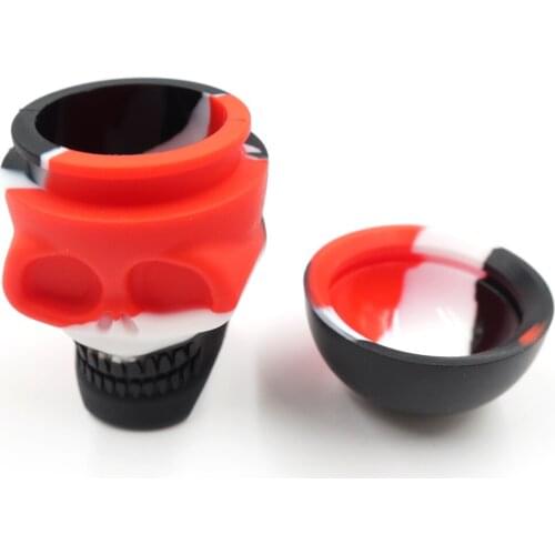 5 Pack Skull Silicone Container Jar Pot for Tobacco Honey Cosmetics