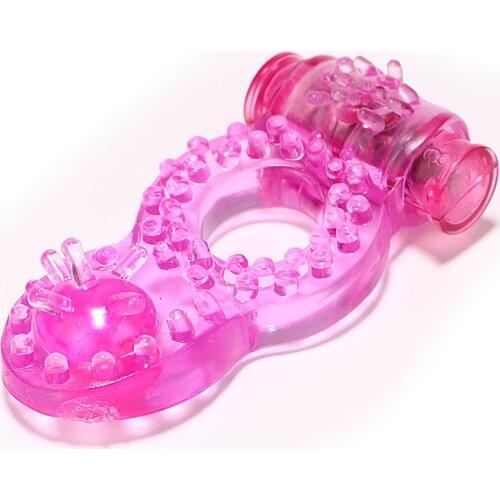 Butterfly Penis Vibrator Ring Delay Ejacualtion Clitoris Stimulate Elastic Silicone Sex Toys for Men Cock Vibrating Ring