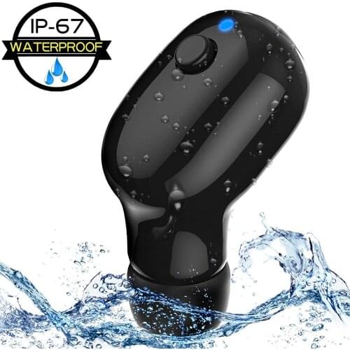 Wireless Waterproof Bluetooth Earbud with Mic Mini Invisible Mono In-Ear V4.2 For Iphone Samsung Huawei Xiaomi
