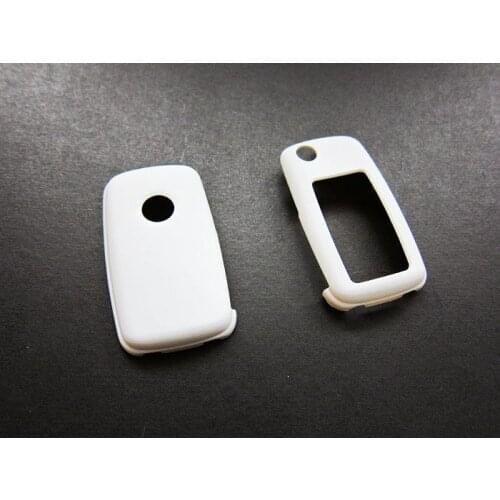 Remote Flip Key Cover Case Skin Shell Cap Fob Protection White for VW MK6 SEAT SKODA