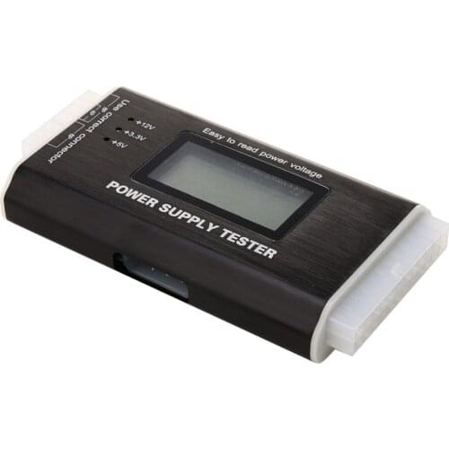 By dhl 100pcs high quality Digital LCD Display PC Computer 20/24 Pin Power Supply Tester Measuring Diagnostic Tester Tools