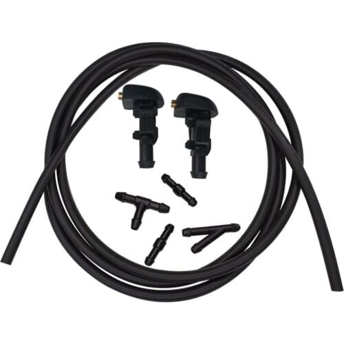 Car Front Windshield Wiper Water Spray Jet Washer Nozzle For Nissan Titan Armada 2004-2015 With Connector Hose Car Accessories